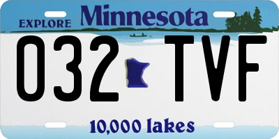 MN license plate 032TVF