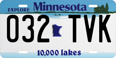 MN license plate 032TVK