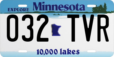MN license plate 032TVR