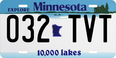 MN license plate 032TVT