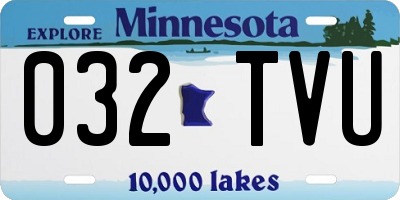MN license plate 032TVU