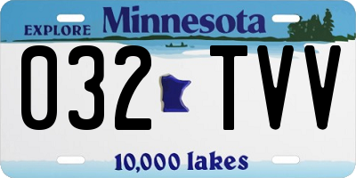 MN license plate 032TVV