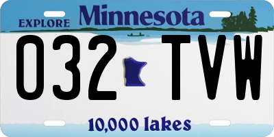 MN license plate 032TVW