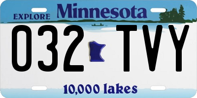MN license plate 032TVY