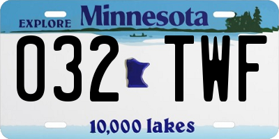 MN license plate 032TWF