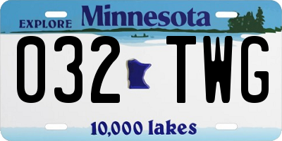 MN license plate 032TWG