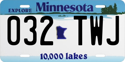 MN license plate 032TWJ