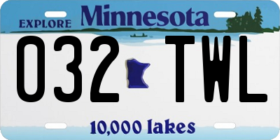 MN license plate 032TWL