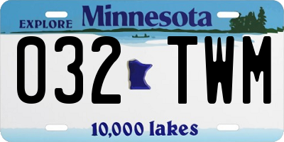 MN license plate 032TWM