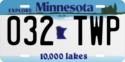 MN license plate 032TWP