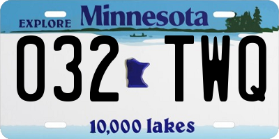 MN license plate 032TWQ