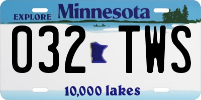 MN license plate 032TWS