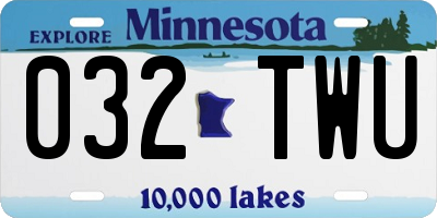 MN license plate 032TWU