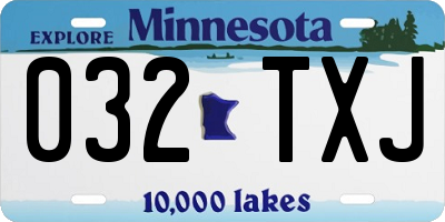 MN license plate 032TXJ