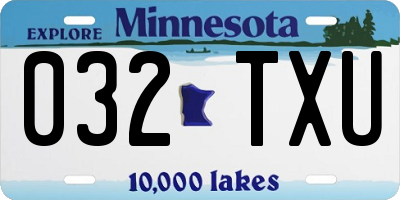 MN license plate 032TXU