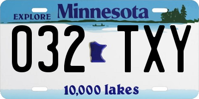 MN license plate 032TXY