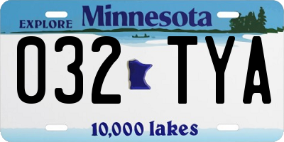 MN license plate 032TYA