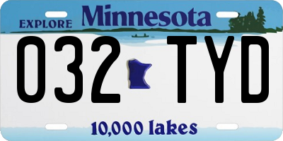 MN license plate 032TYD