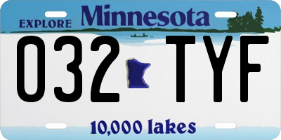 MN license plate 032TYF