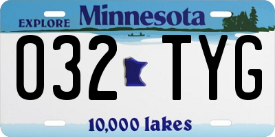 MN license plate 032TYG