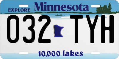 MN license plate 032TYH