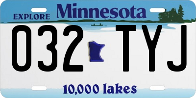 MN license plate 032TYJ