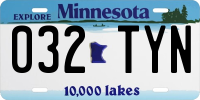 MN license plate 032TYN