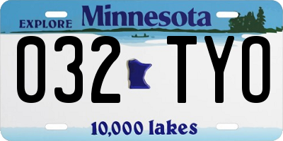 MN license plate 032TYO
