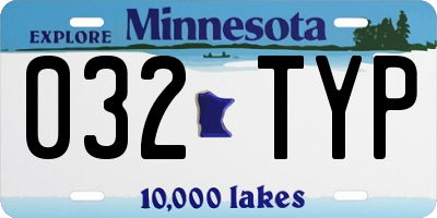 MN license plate 032TYP