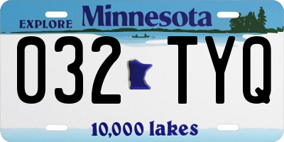 MN license plate 032TYQ