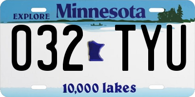 MN license plate 032TYU