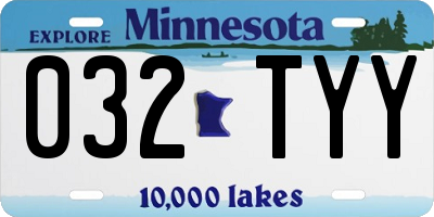 MN license plate 032TYY