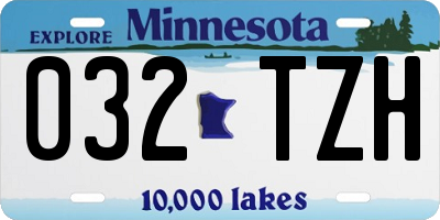 MN license plate 032TZH