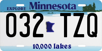 MN license plate 032TZQ
