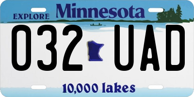 MN license plate 032UAD