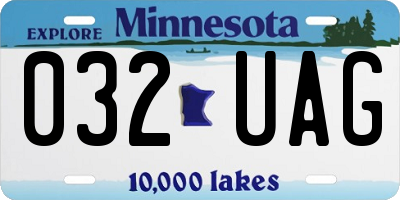 MN license plate 032UAG