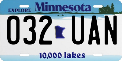 MN license plate 032UAN