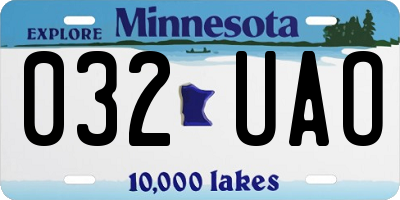 MN license plate 032UAO