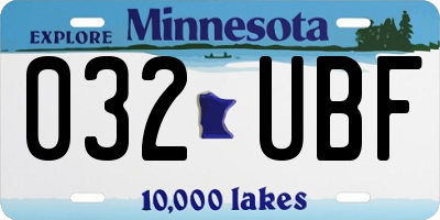 MN license plate 032UBF