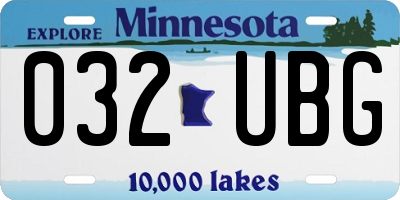 MN license plate 032UBG