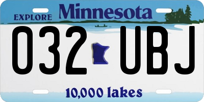 MN license plate 032UBJ