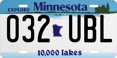 MN license plate 032UBL