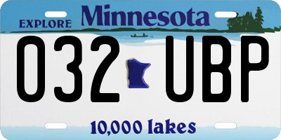 MN license plate 032UBP