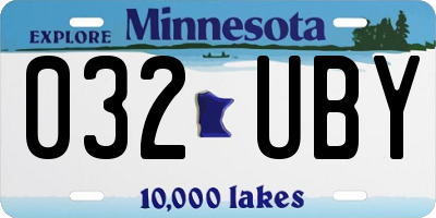 MN license plate 032UBY