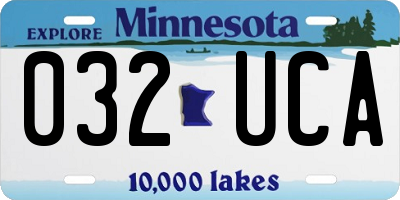 MN license plate 032UCA