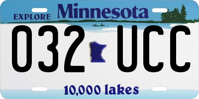 MN license plate 032UCC