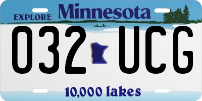 MN license plate 032UCG