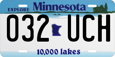 MN license plate 032UCH
