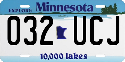 MN license plate 032UCJ