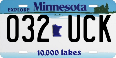 MN license plate 032UCK